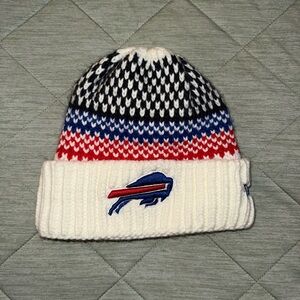 Buffalo Knit Beanie - Red, Blue, and White